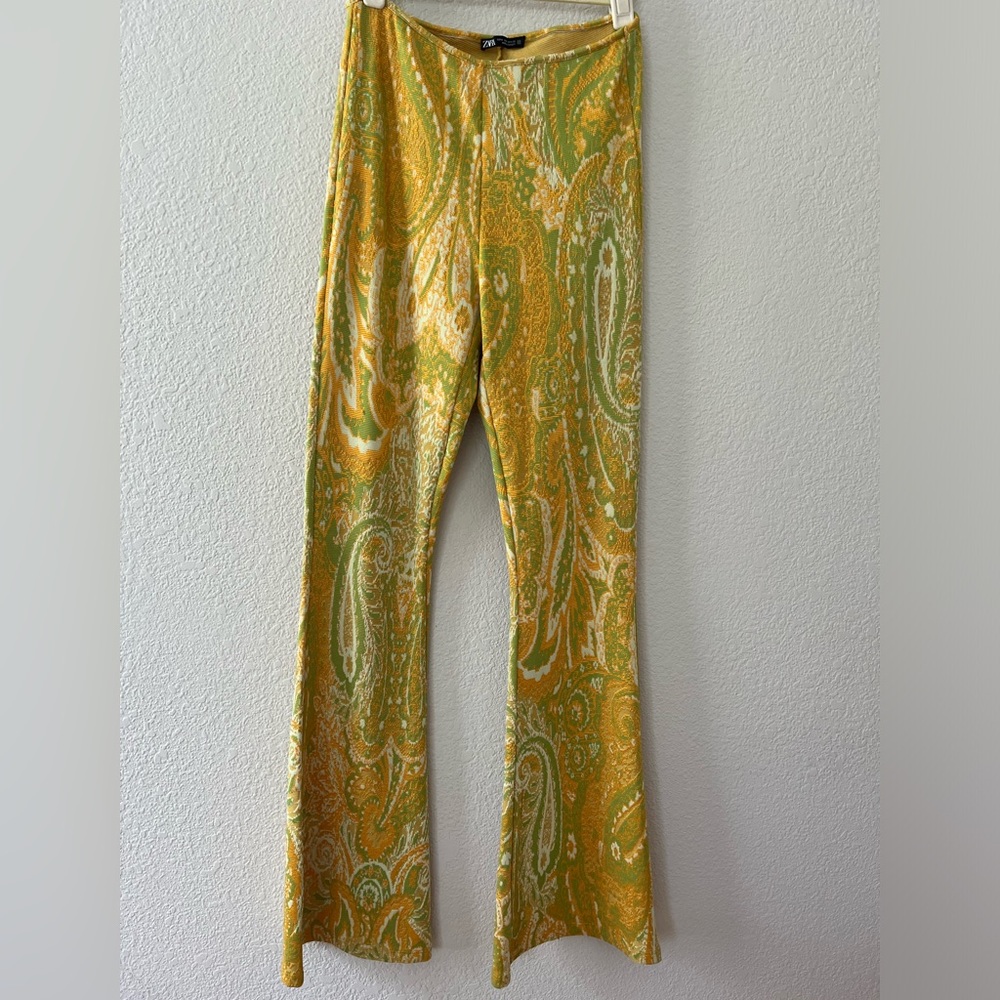 Zara colorful flared pants size small